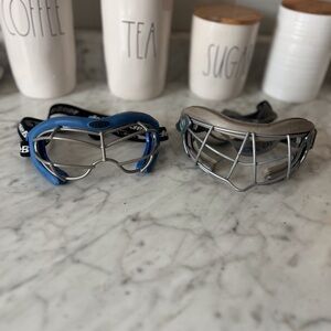 Cascade Gray and Debeer  Blue Lacrosse face shield